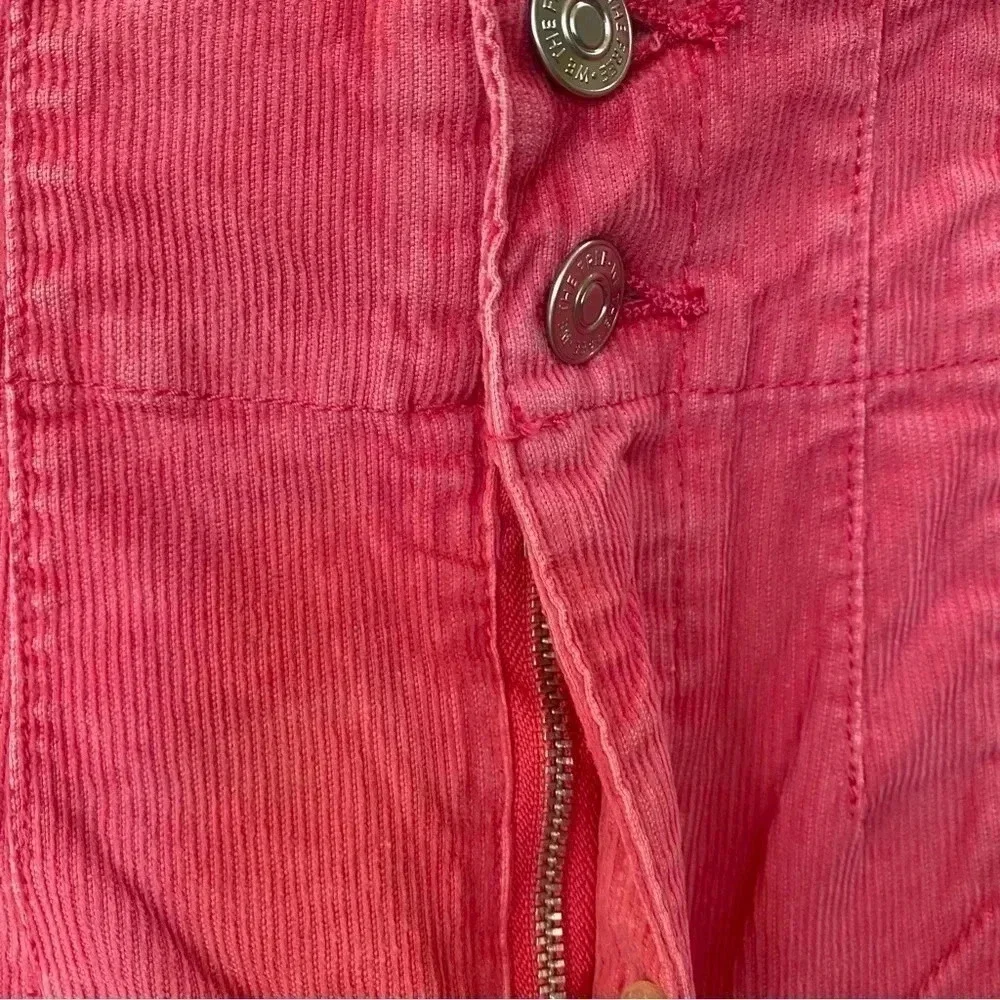 NWT Free People We The Free Jayde Cord Flare Jeans Hot Pink 26